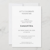 トレンディー卒業発表招待状カード 招待状 (裏面)