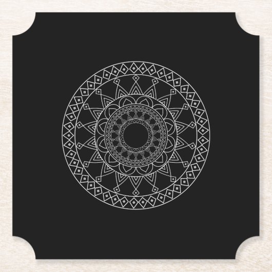 トレンディー南西部の部族パターン ペーパーコースター (正面)