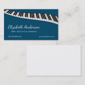 トレンディー及びモダン、ピアノの教師及び伴奏者 名刺 (正面/裏面)