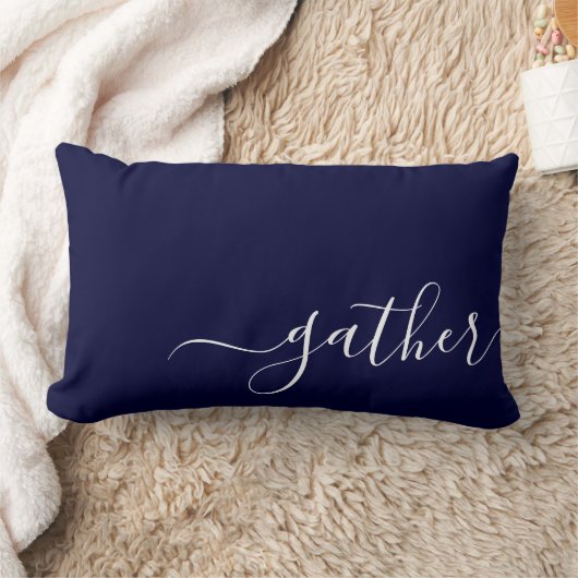 トレンディー収集ネイビーブルー会社ロゴクライアントギフト ランバークッション (ブランケット)