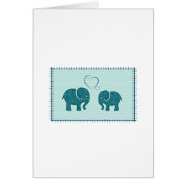 トレンディー可愛いロマンチックな象の愛のパッチワーク