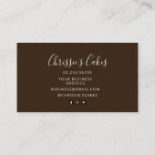 トレンディー台本パティシエベーカリー名刺 名刺 (裏面)