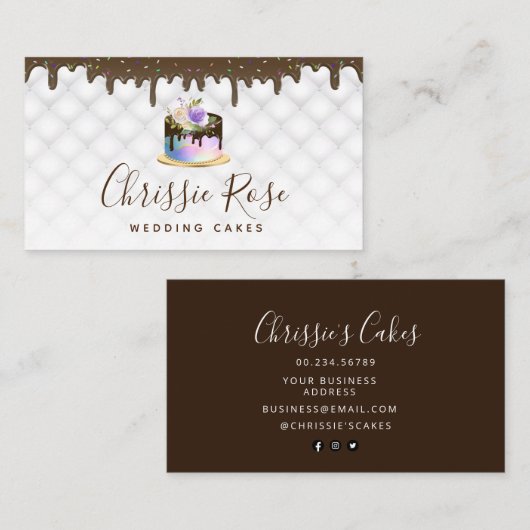 トレンディー台本パティシエベーカリー名刺 名刺 (正面/裏面)