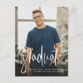 トレンディー台本卒業写真の卒業 インビテーションポストカード (正面)