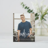 トレンディー台本卒業写真の卒業 インビテーションポストカード (スタンド正面)