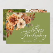 トレンディー台本秋の感謝祭の写真 シーズンカード (正面/裏面)