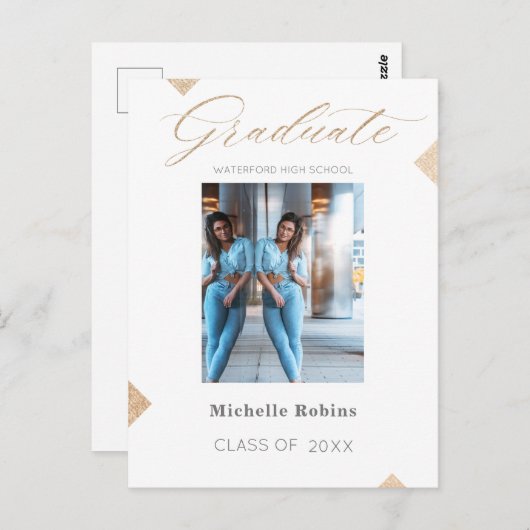 トレンディー台本高校の卒業発表 ポストカード (正面/裏面)