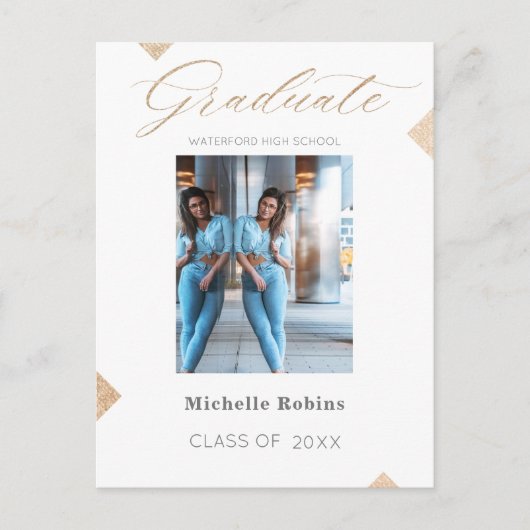 トレンディー台本高校の卒業発表 ポストカード (正面)