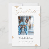 トレンディー台本高校卒業のお知らせ 招待状 (正面)