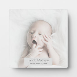 トレンディー名前をカスタムするベビー写真 フォトプラーク
