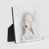 トレンディー名前をカスタムするベビー写真 フォトプラーク (正面)
