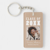 トレンディー名Taupe Beige大学院写真クラス キーホルダー (正面)
