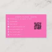 トレンディー図解入りの、写真付きのホットピンクプロフェッショナル 名刺 (裏面)