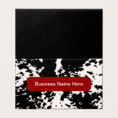 トレンディー国の牛のパターンの名刺 (外部フラット)