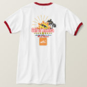 トレンディー夏デザインTシャツ – ガルフ鮮やかレトロ Tシャツ (デザイン裏面)