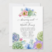 トレンディー多汁フローラベビーシャワーbyメール 招待状 (正面)