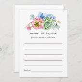 トレンディー多糖フローラブライダルシャワーアドバイス アドバイスカード (正面/裏面)