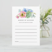 トレンディー多糖フローラブライダルシャワーアドバイス アドバイスカード (スタンド正面)
