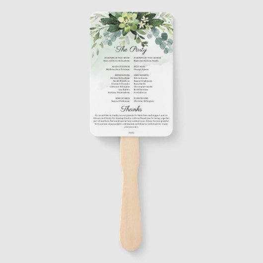 トレンディー多肉花金ゴールドグリッタープログラムファン ハンドファン (裏面)