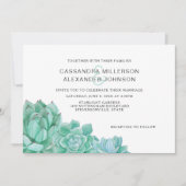 トレンディー多血結婚式招待状スイート3961 招待状 (正面)