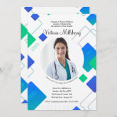 トレンディー大学院写真招待状 招待状 (正面/裏面)