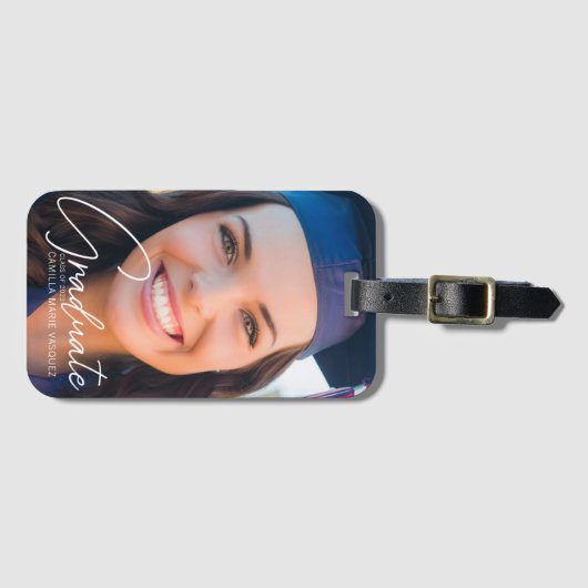 トレンディー大学院写真白書卒業 ラゲッジタグ (正面横)