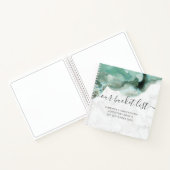 トレンディー大理石の水の色バケットリストカップル ノートブック (内部)