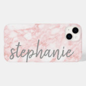 トレンディー大理石パターン名バラ金ゴールドグレー Case-Mate iPhoneケース (裏面 (横))