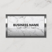 トレンディー大理石モダン金属フレームプロフェッショナル 名刺 (正面)