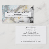 トレンディー大理石ルック金ゴールド白青花崗岩樹脂 名刺 (正面/裏面)