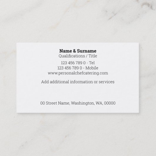 トレンディー大理石ルック金ゴールド白青花崗岩樹脂 名刺 (裏面)