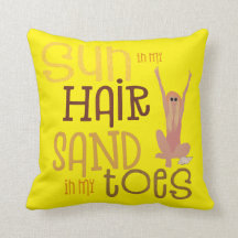 トレンディー太陽の私の髪の砂の私のつま先の引用文黄色
