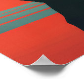 トレンディー女モダンレトロサンセットポスター ポスター (角)