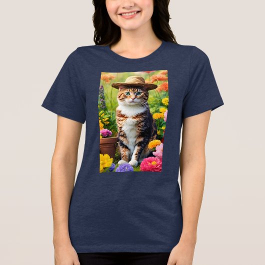 「トレンディー女子ファッションTシャツ：新しいアイテムを発見 トライブレンドＴシャツ (正面)