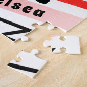 トレンディー姿スケートで滑るガールスケートレパーソナライズされたッド ジグソーパズル (側面)