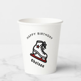 トレンディー姿スケートで滑るガールスケートレパーソナライズされたッド 紙コップ