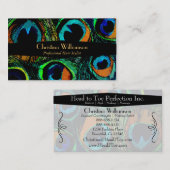 トレンディー孔雀の羽根 名刺 (正面/裏面)