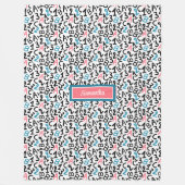 トレンディー学校フリースモノグラム女子用 フリースブランケット (正面)