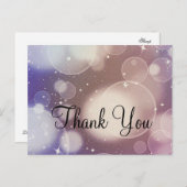 トレンディー安価な金ゴールドグリッタースパークルサンキュー ポストカード (正面/裏面)