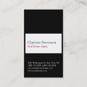 トレンディー実在白黒不動産業者プロフェッショナル 名刺 (裏面)