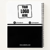 トレンディー小規模企業ブランディング及びロゴプロモーション ノートブック (裏面)