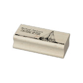 トレンディー帆船航海の差出人住所 ラバースタンプ (スタンプ)