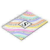 トレンディー幾何エレガントレトロ波虹 ノートブック (左側)