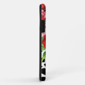 トレンディー幾何ストライプ型パターンレッドフォーラルモノグラム Case-Mate iPhoneケース (裏面/右)