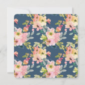 トレンディー幾何フローラ結婚ズ 招待状 (裏面)