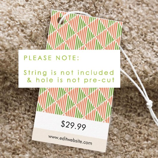 トレンディー幾何学価格ラベル エンクロージャーカード