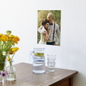 トレンディー幾何学枠モノグラムの 箔ポスター (レイダウン (キッチン))