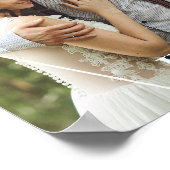 トレンディー幾何学模様とモノグラム ポスター (角)