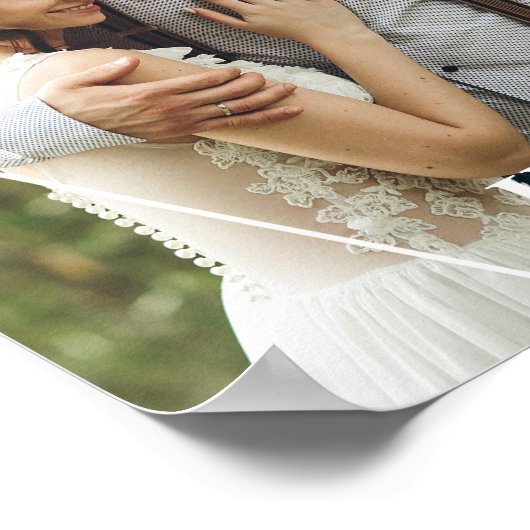 トレンディー幾何学模様とモノグラム ポスター (角)