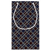 トレンディー幾何学模様モダン、誕生日パーティー スモールペーパーバッグ (裏面)